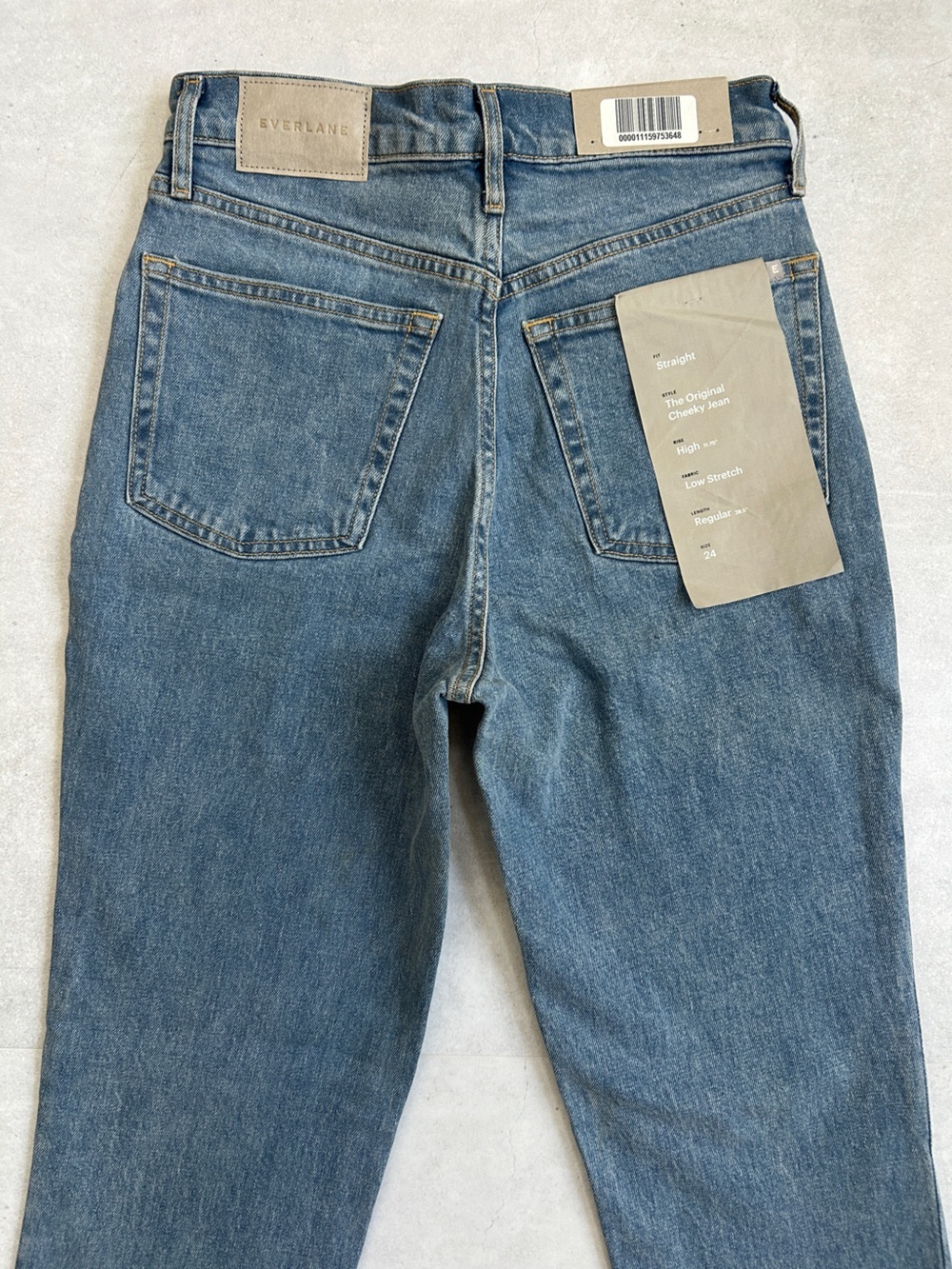 NWT Everlane The Original Cheeky Jean Stone-Washed Sky, High Rise, Straight, 24 - Picture 12 of 16